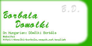 borbala domolki business card