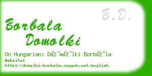 borbala domolki business card